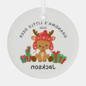 Oma's Little Deer Christmas Ornament Aus Glas (Rückseite)