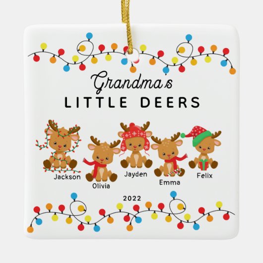 Oma's Little Deers Christmas Ornament (Vorderseite)