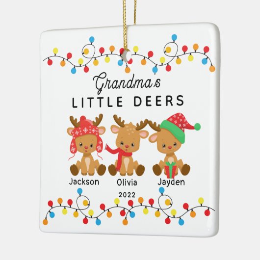 Oma's Little Deers Christmas Ornament (Links)