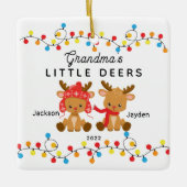 Oma's Little Deers Christmas Ornament (Vorderseite)