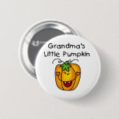 Oma's Little Pumpkin T - Shirt und Geschenke Button (Vorne & Hinten)