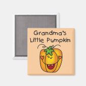 Oma's Little Pumpkin T - Shirt und Geschenke Magnet (Vorderseite/Rückseite)