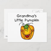 Oma's Little Pumpkin T - Shirt und Geschenke Postkarte (Vorne/Hinten)