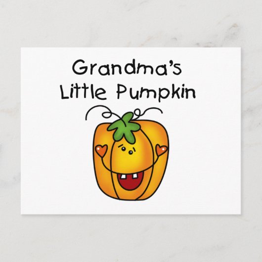 Oma's Little Pumpkin T - Shirt und Geschenke Postkarte (Vorderseite)