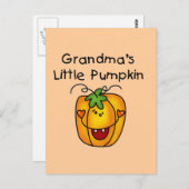 Oma's Little Pumpkin T - Shirt und Geschenke Postkarte (Vorne/Hinten)