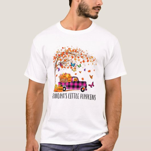 Oma's Little Pumpkins Oma Herbst Herbst als T-Shirt (Vorderseite)