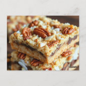 Oma's Magic Cookie Bars Rezept-Karte Postkarte (Rückseite)