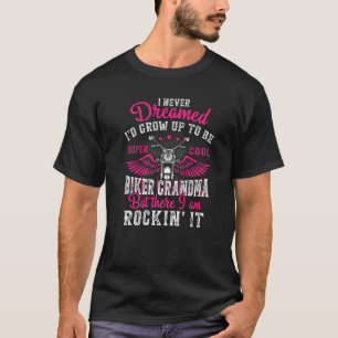 Omas Motorrad-Frau Bikerin Vintage Oma T-Shirt