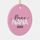 Omas "NANA" moderne Typografie Design Keramik Ornament (Rechts)