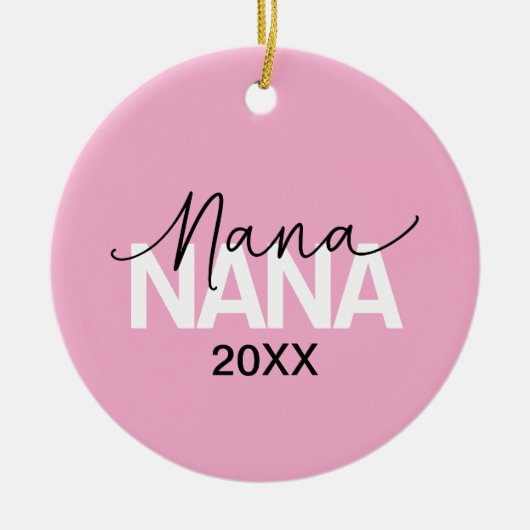 Omas "NANA" moderne Typografie Design Keramik Ornament (Vorne)