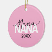Omas "NANA" moderne Typografie Design Keramik Ornament (Links)