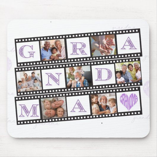 Oma's Personalisierte Maus Pad mit 7 Fotos! Mousepad (Vorne)