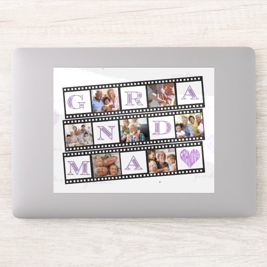 Oma's Personalisierter Vinyl Sticker mit 7 Fotos! (Computer)