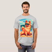 Omas Pixel Hund T-Shirt (Vorne ganz)