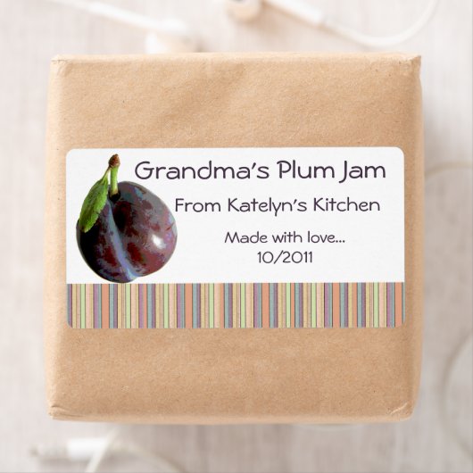 Oma's Plum Jam Jar Label (Anpassen) (Insitu)