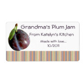 Oma's Plum Jam Jar Label (Anpassen) (Vorne)