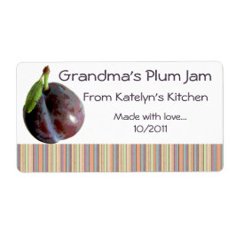 Oma's Plum Jam Jar Label (Anpassen)