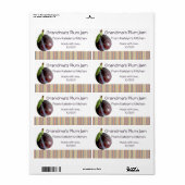 Oma's Plum Jam Jar Label (Anpassen) (Vorne)