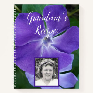 Oma's Rezept Book Periwinkle   Oma-Foto Notizblock