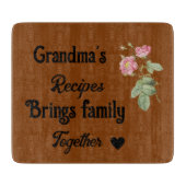 Oma's Rezept bringt Familie zusammen Schneidebrett (Vorderseite)