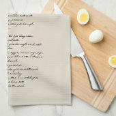 Omas Rezept Küchenhandtuch Vintage Geschirrtuch (Viertel Falte)