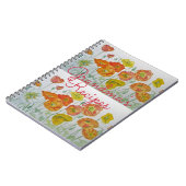 Oma's Rezepte rotes Mohn Wasserfarben-Notebook Notizblock (Linke Seite)