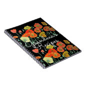 Oma's Rezepte rotes Poppy Watercolor-Notebook Notizblock (Rechte Seite)