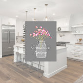 Oma's Rezepte Wildblumen Mason Jar Pink Notizblock