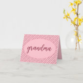 Oma's Roles Pink und Red Happy Mother Day Karte (Gelbe Blume)