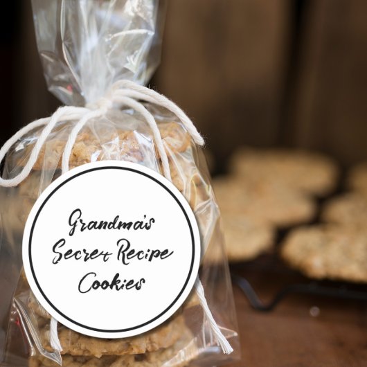Oma's Secret Recipe Cookies Personalisiert Runder Aufkleber