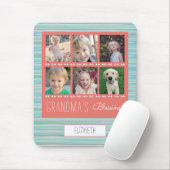 Oma's Segen Foto Collage Coral und Aquamarin Mousepad (Mit Mouse)