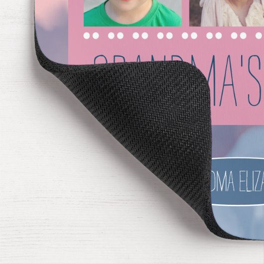 Oma's Segnungen | Collage rosa Mousepad (Ecke)
