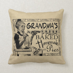 Omas selbstgemachte Pies-Geschenke im Vintage-Stil Kissen