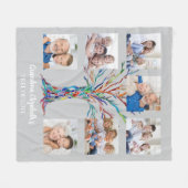 Oma's Seven Foto Collage Gray Fleecedecke (Vorderseite (Horizontal))