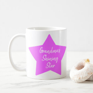 Oma's Shining Star Pink Neugeborenen-Foto Kaffeetasse
