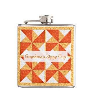 Oma's Sippy Cup Quilt Look Flachmann