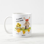 Oma's small chicks - 3 Küken individuelle Name Kaffeetasse (Links)