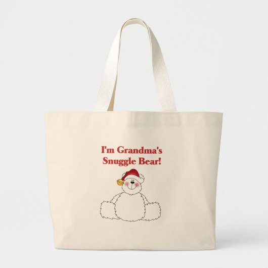 Oma's Snuggle Bear Tshirts und Geschenke Jumbo Stoffbeutel (Vorne)