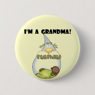 Oma's Sunshine-African American Boy Button