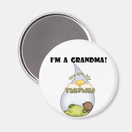 Oma's Sunshine-African American Boy Magnet (Vorderseite/Rückseite)