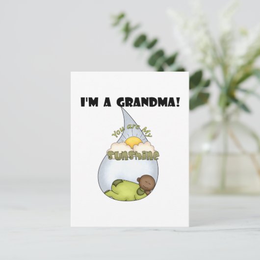 Oma's Sunshine-African American Boy Postkarte (Stehend Vorderseite)