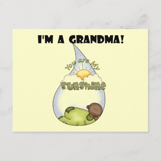 Oma's Sunshine-African American Boy Postkarte (Vorderseite)