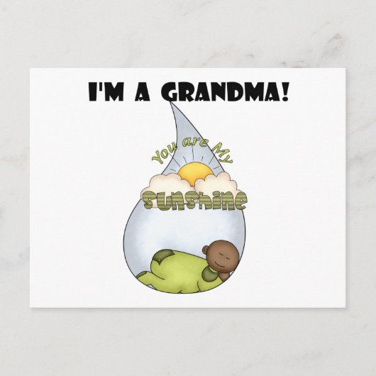 Oma's Sunshine-African American Boy Postkarte (Vorderseite)