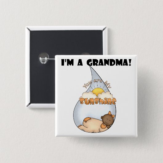 Oma's Sunshine-African American Girl Button (Vorne & Hinten)