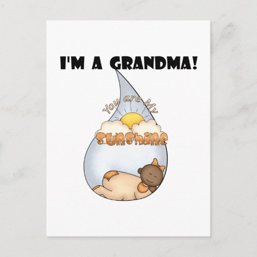 Oma's Sunshine-African American Girl Postkarte (Vorderseite)