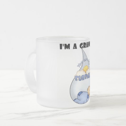 Oma's Sunshine-Boy T - Shirt und Geschenke Mattglastasse (Vorderseite Links)