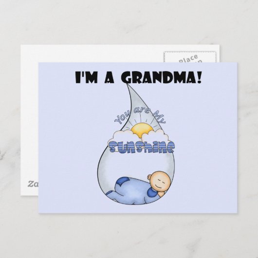 Oma's Sunshine-Boy T - Shirt und Geschenke Postkarte (Vorne/Hinten)