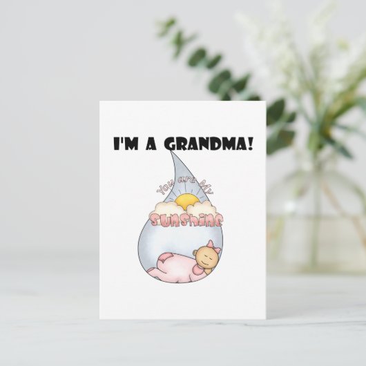 Oma's Sunshine - Girl Tshirts und Geschenke Postkarte (Stehend Vorderseite)