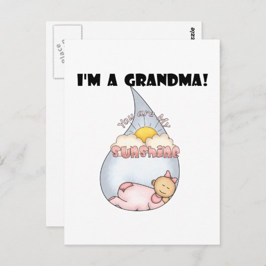 Oma's Sunshine - Girl Tshirts und Geschenke Postkarte (Vorne/Hinten)