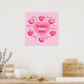 Oma's Sweethearts Personalisiert Poster (Küche)